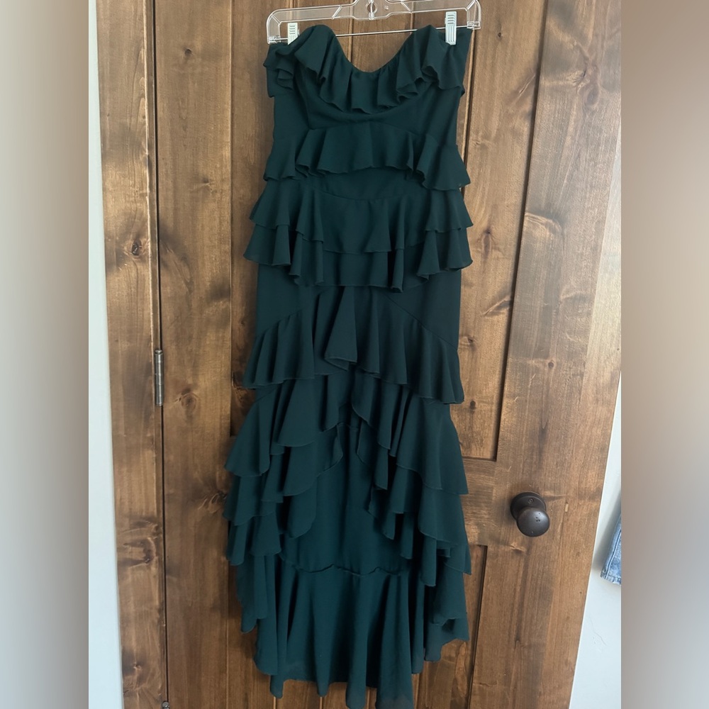 Mable Strapless Ruffle High-Low Dress - Picture 2 of 3